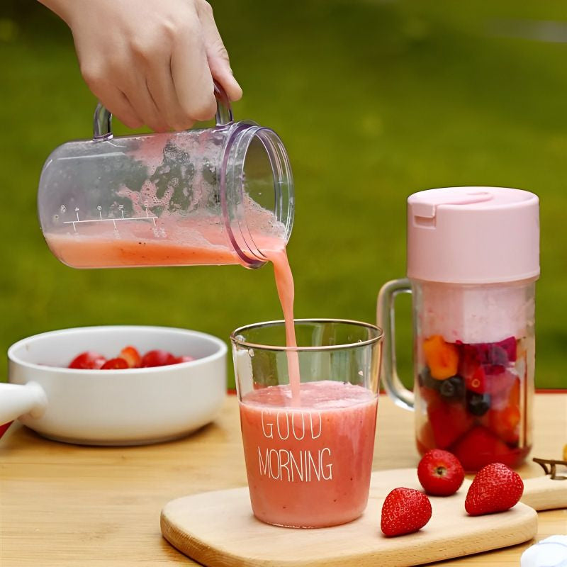 Crusher Juicer 2-in-1 Mini Portable Blender | USB Rechargeable | 6-Blade High-Speed Juicer | Random Color