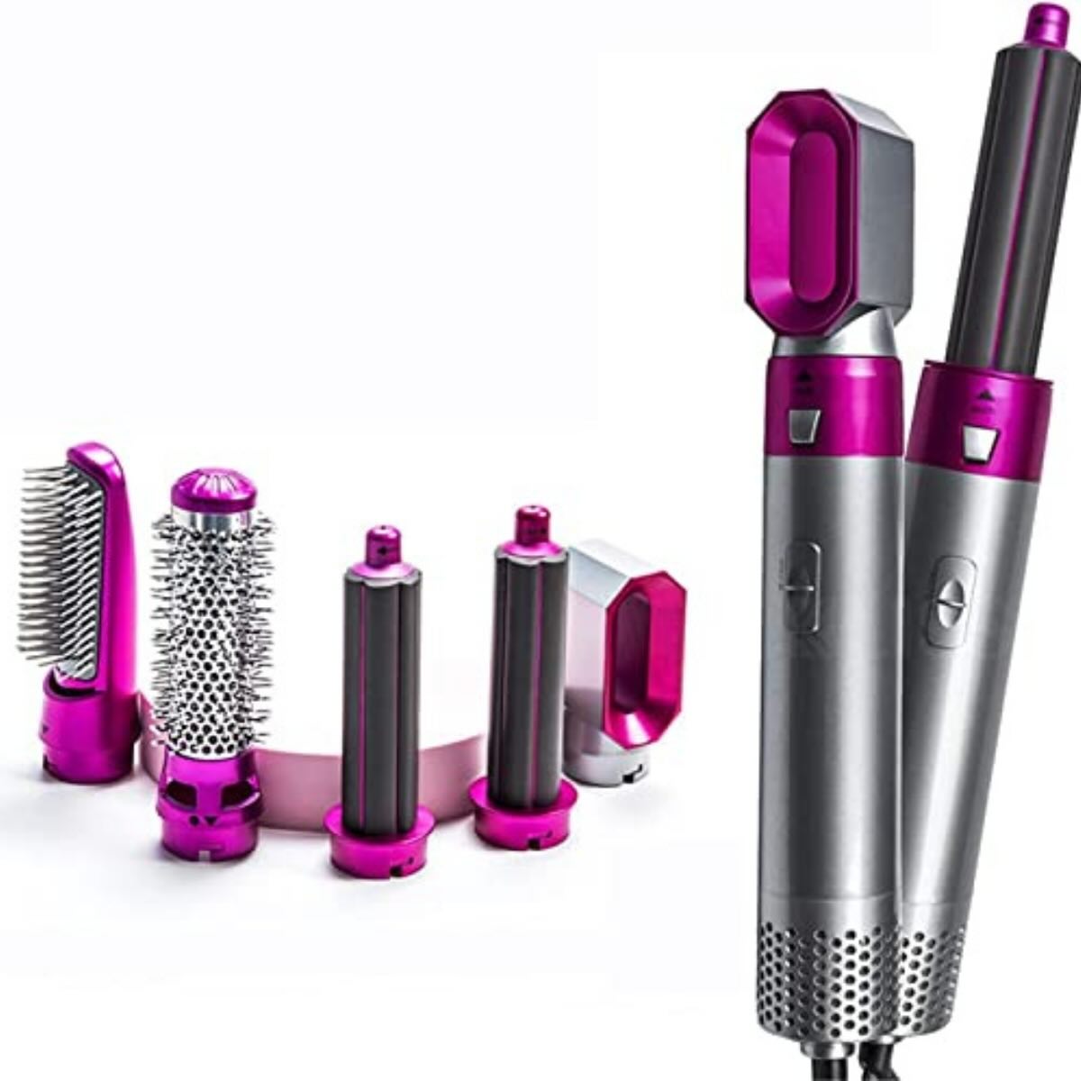 5-in-1 Electric Hair Dryer Brush Kit | Blow Dryer, Straightener, Curler & Volumizer Styling Tool