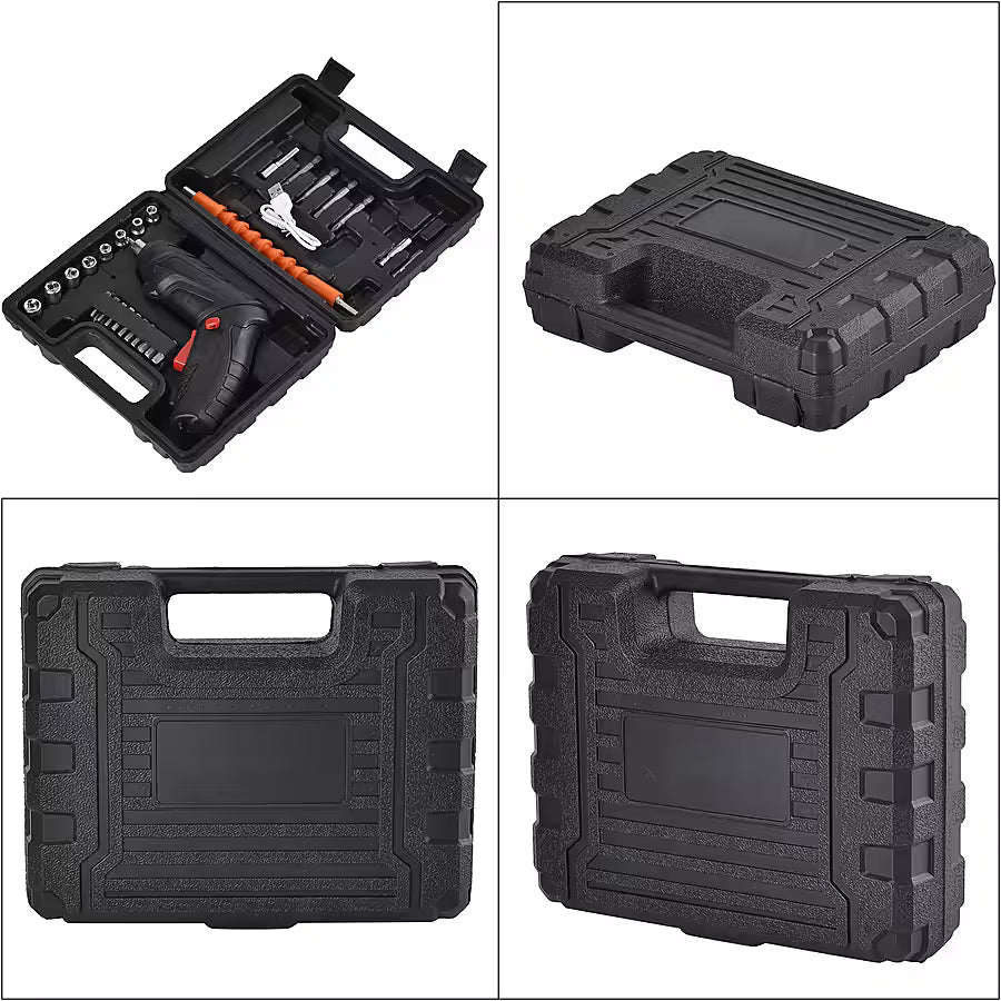 47-Piece Foldable Wireless Electric Screwdriver Kit with Adjustable Torque & USB Charging