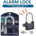High-Security Gembok Alarm Lock | Waterproof Siren Padlock for Bike, Scooter & Door Protection