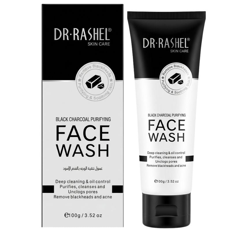 Black Charcoal Purifying Dr. Rashel Face Wash | Deep Cleansing & Oil Control | 100g