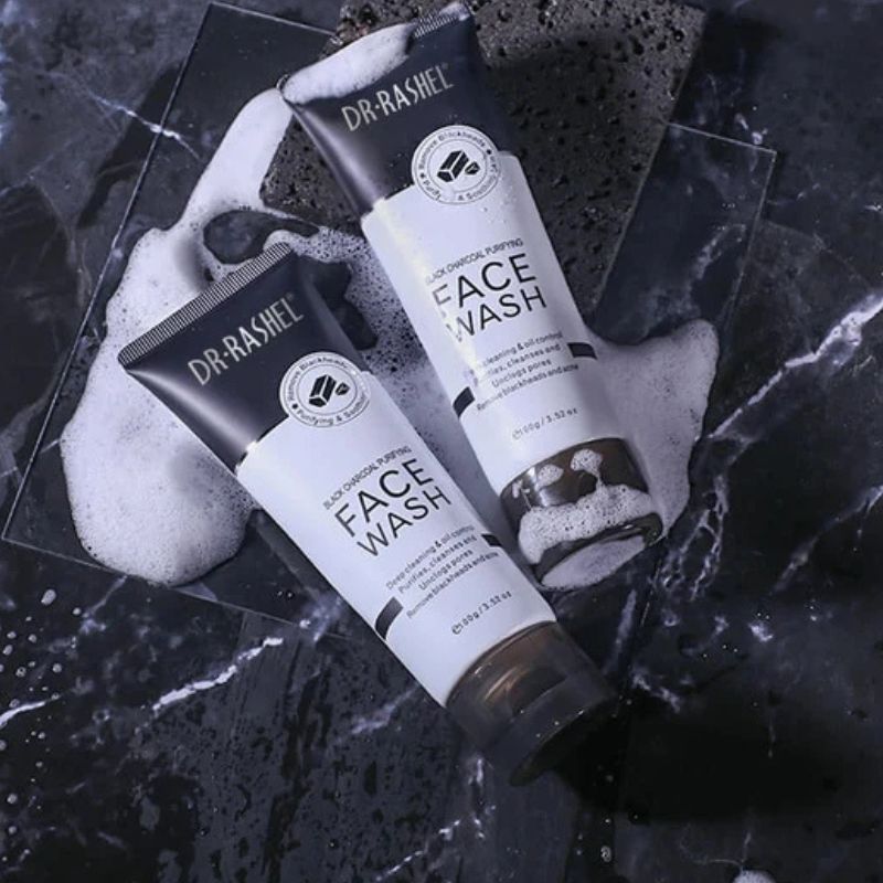 Black Charcoal Purifying Dr. Rashel Face Wash | Deep Cleansing & Oil Control | 100g