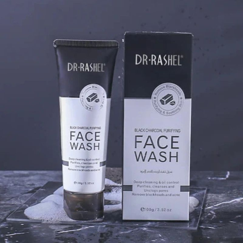 Black Charcoal Purifying Dr. Rashel Face Wash | Deep Cleansing & Oil Control | 100g