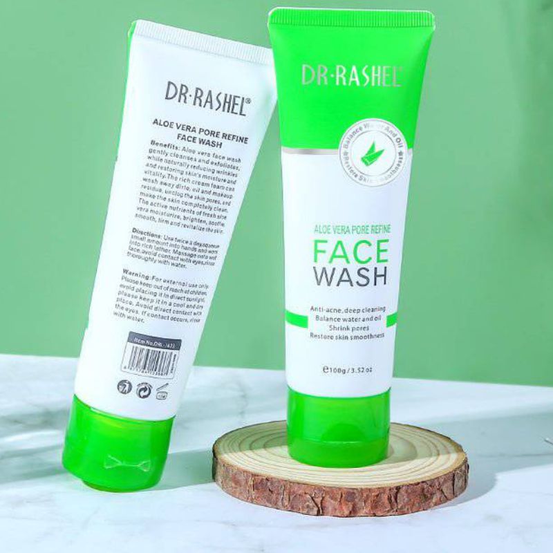 Aloe Vera Pore Refining DR. RASHEL Face Wash  | Deep Cleansing & Hydrating Facial Cleanser | 100g