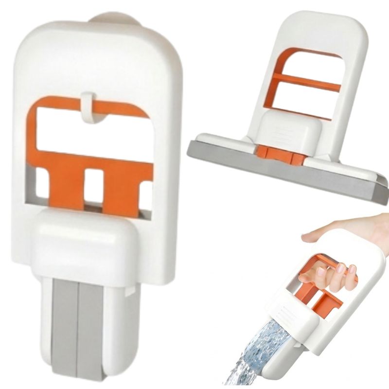Foldable Desktop Mini Sponge Mop | Self-Squeezing Wet & Dry Cleaning Mop for Kitchen, Bathroom, Car & Glass