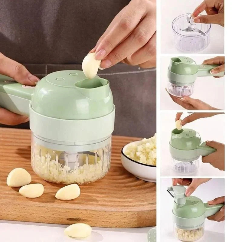 Electric Food Chopper & Vegetable Cutter | Multifunctional USB Rechargeable Food Processor | Chopping, Slicing, Grating & Grinding